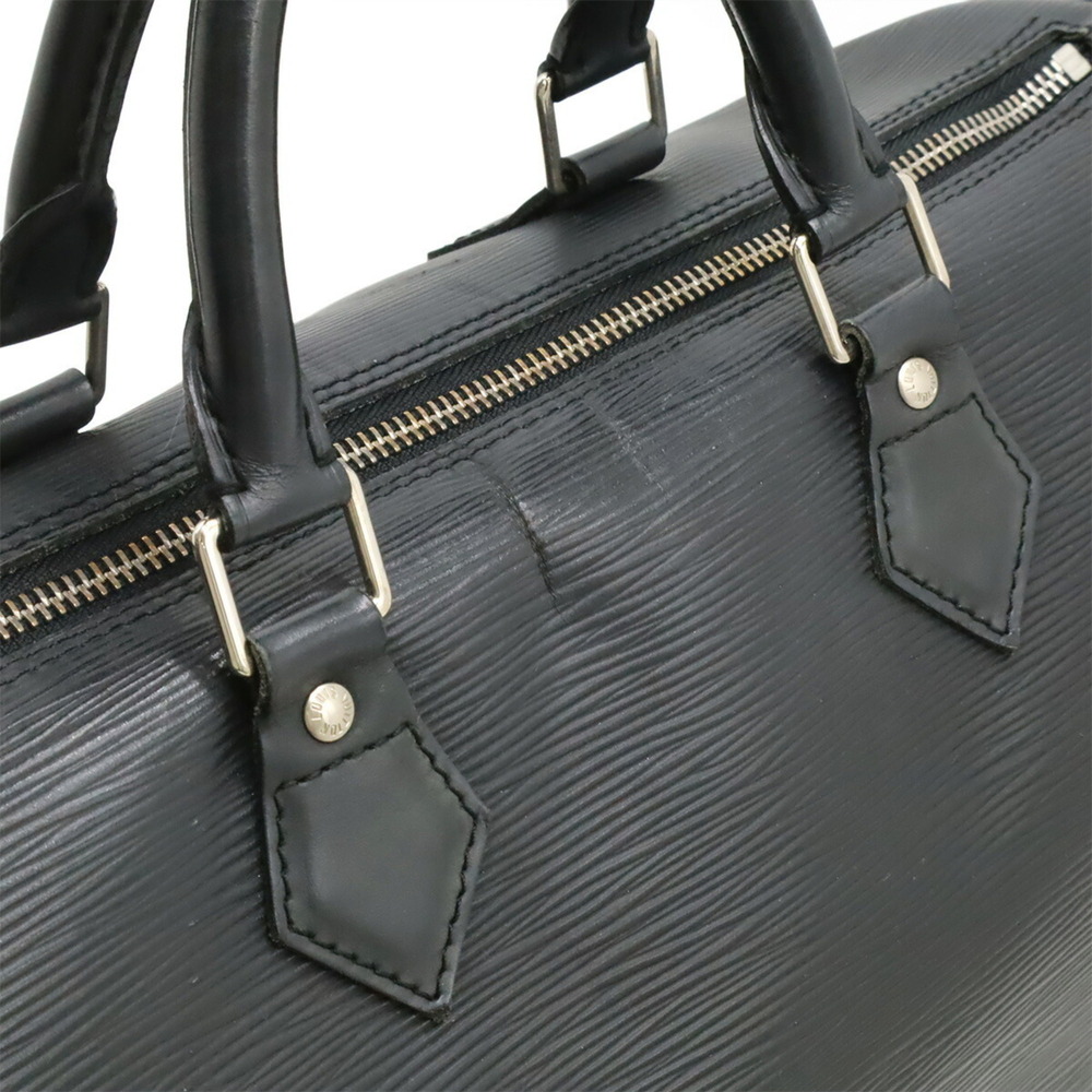 LOUIS VUITTON Epi Speedy 30 Handbag, Soft Leather, Noir Black, M59222 - Picture 8 of 9